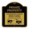 Signmission Private Property Unauthorized Vehicles Towed at Owner Expense with Graphic, A-DES-BG-1818-23245 A-DES-BG-1818-23245 - alternate 1